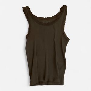 Brandy-melville Women's Brown and Green Vest
